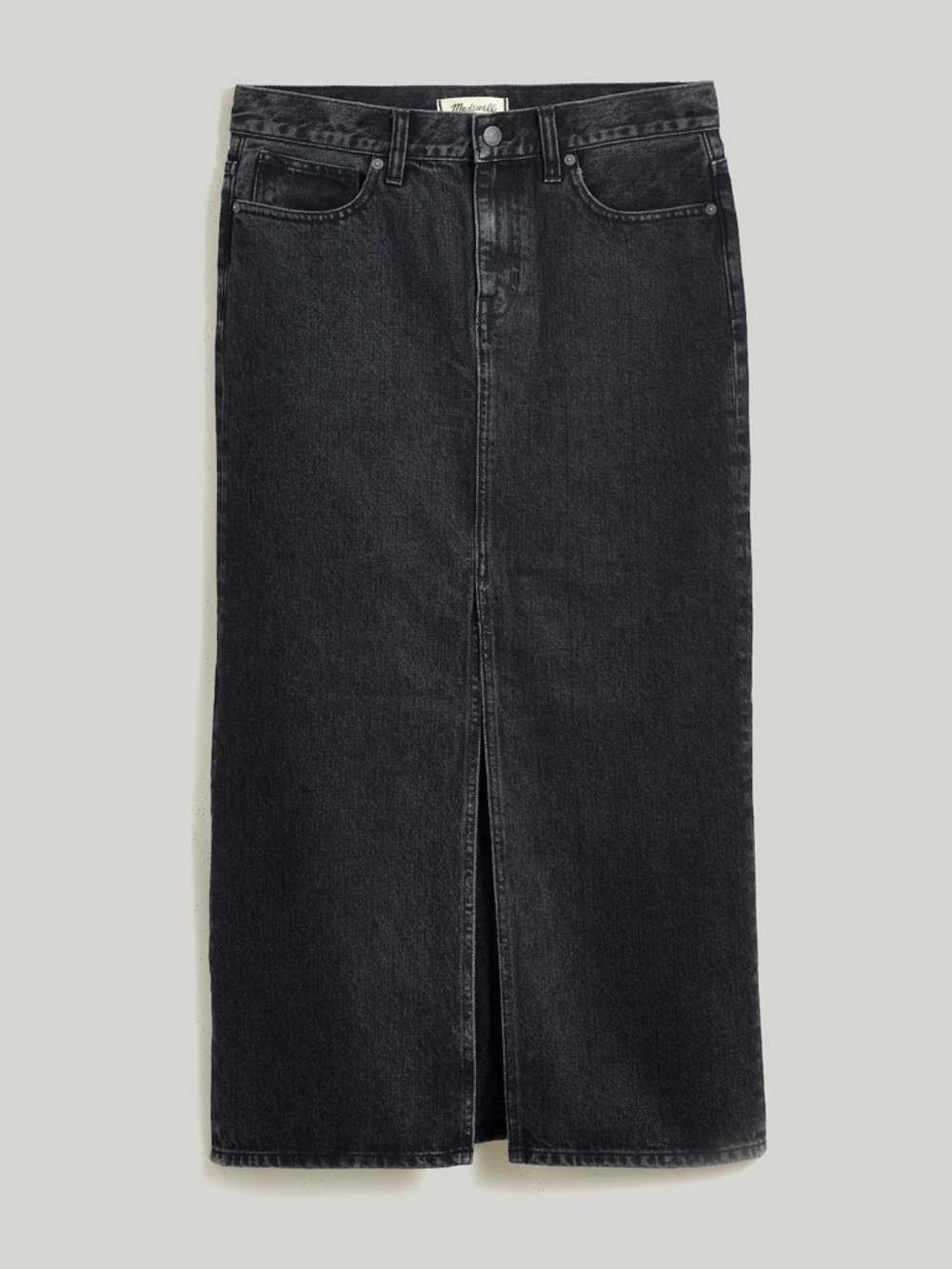 Madewell Denim Mid-Rise Maxi Skirt in Lunar Wash - Picture 5 of 6